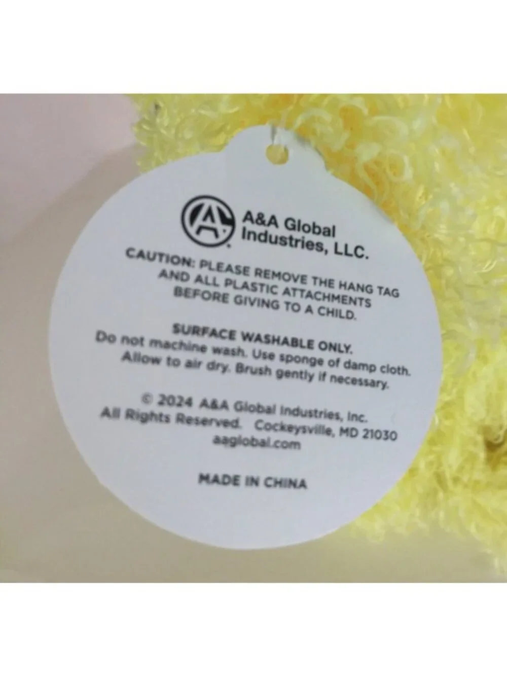 NWT A&A Global Fuzzy Soft Yellow Poodle Puppy Dog 8